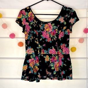 Floral Peplum Top